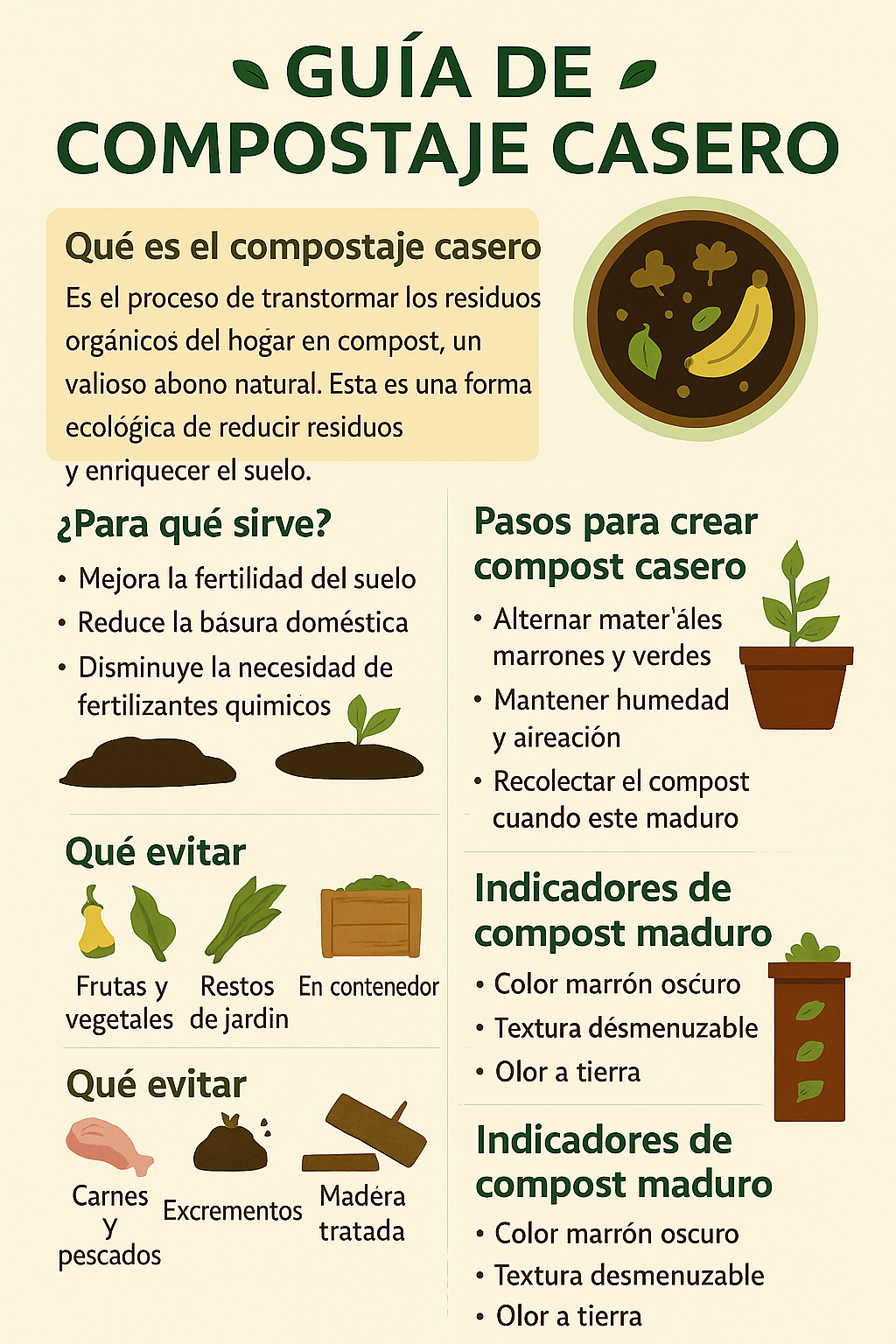 Infografía compostaje casero